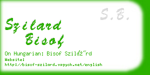 szilard bisof business card